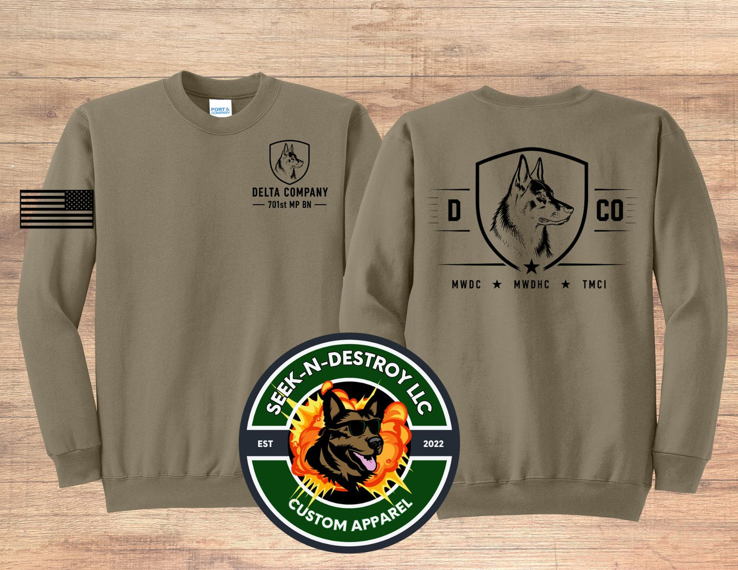 Delta Company | 701st MP Battalion Unit Apparel-Crewnwck