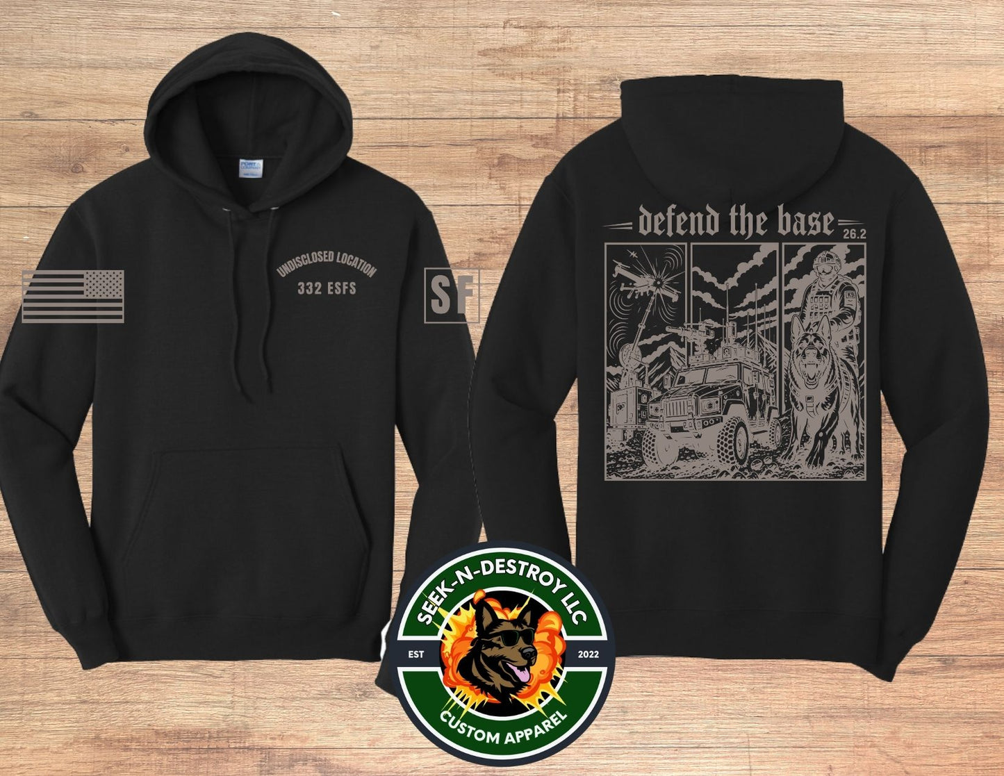 332 ESFS Defend the Base Cotton Blend Hoodie