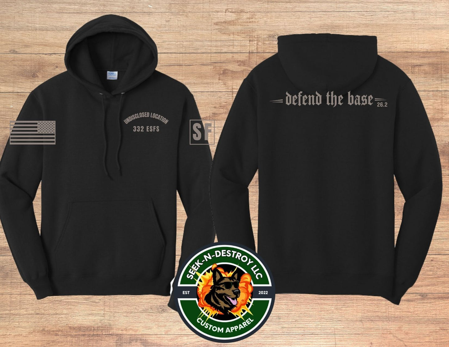332 ESFS Defend the Base Cotton Blend Hoodie