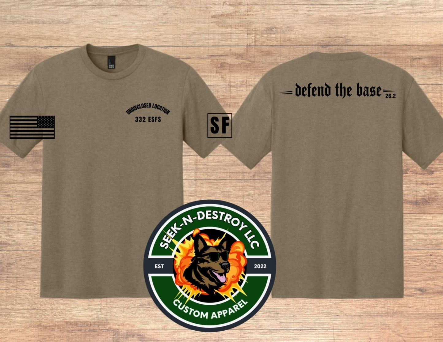 332 ESFS Defend the Base Tri-Blend Short Sleeve Tee