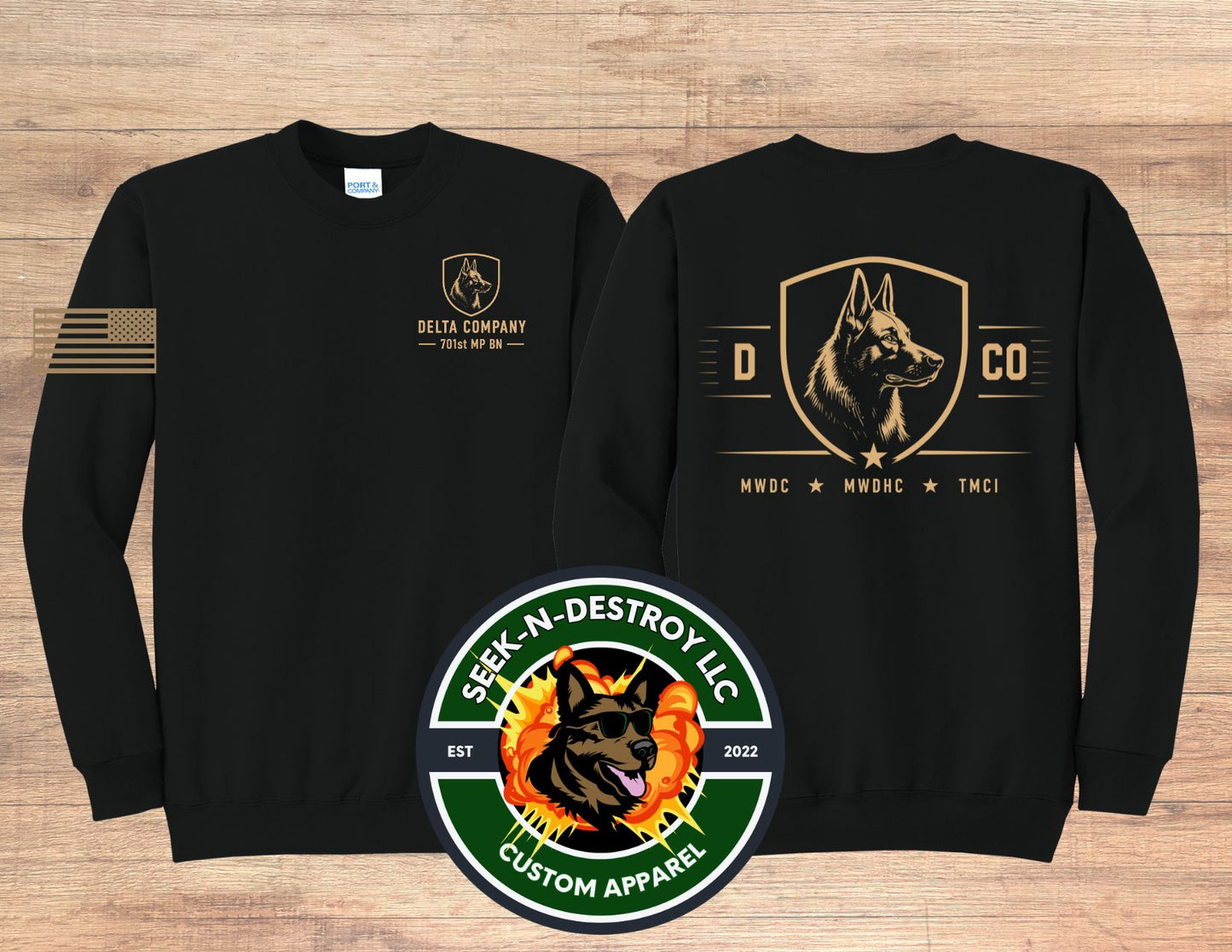 Delta Company | 701st MP Battalion Unit Apparel-Crewnwck