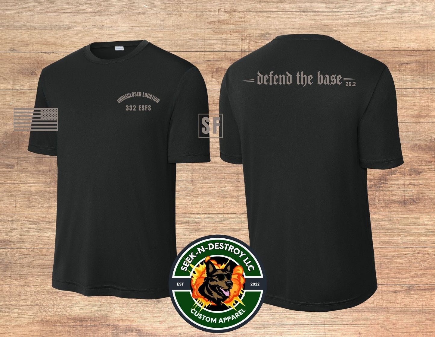 332 ESFS Defend the Base Dri-Fit Long Sleeve Tee