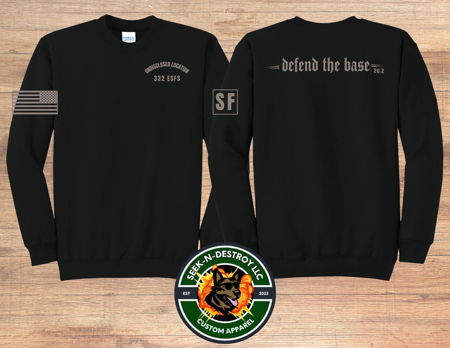 332 ESFS Defend the Base Crewneck Sweatshirt